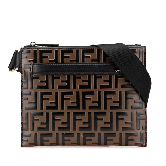 Pre-Loved Fendi FF Embossed Leather 1974 Crossbody - Picture 1 of 11